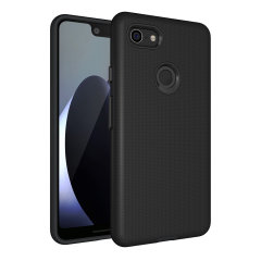 The Eiger North Dual Layer Protective Case in black is a hybrid ergonomic protective case for the Google Pixel 3 XL, providing fantastic protection without adding excessive bulk.