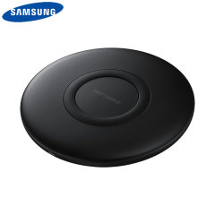 Wirelessly charge your Samsung Galaxy smartphone with Wireless Fast Charge technology using this official Samsung Qi Wireless Charging Pad in black.