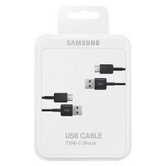 Cable de Carga Oficial Samsung USB-C - Negro - 2 uds