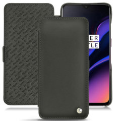 Noreve Tradition D OnePlus 6T Leather Flip Case - Black