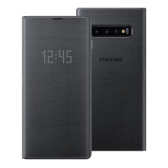 Schützen Sie Ihren Samsung Galaxy S10 Plus Bildschirm vor Schäden und halten Sie sich mit Ihren Benachrichtigungen über das intuitive LED-Display mit der offiziellen schwarzen LED-Hülle von Samsung auf dem Laufenden.