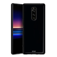 Custom moulded for the Sony Xperia 1, this solid black Olixar FlexiShield case provides a slim fitting stylish design and durable protection against damage, keeping your device looking great at all times.