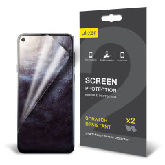 Olixar Samsung Galaxy A8s Film Bildschirmschutz 2-in-1 Packung