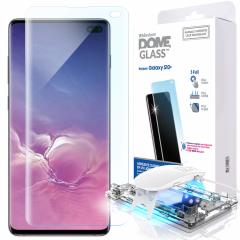 Der Whitestone Dome Glass Displayschutz für Galaxy S10 Plus verwendet eine eigene UV-Klebeinstallation, um eine vollständige und perfekte Passform für Ihr Gerät zu gewährleisten. Außerdem mit 9H-Härte für absoluten Schutz sowie 100%iger Berührungsschutz.