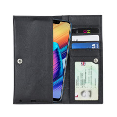 Olixar Primo Genuine Leather Honor Play Pouch Wallet Case - Black