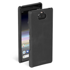 The Krusell Sunne Cover Case for the Sony Xperia 10 in Vintage Black has a slim design and is made with genuine leather folded around the phone. Allowing you to easily store your cards into your phone easily whilst providing protection & being bulk-free.