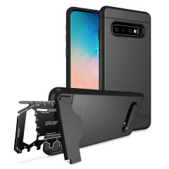 Prepare your Samsung Galaxy S10 Plus for the great outdoors with the rugged X-Ranger case. With a handy kickstand and a secure compartment for the included multi-tool - or the card of your choice - you'll be ready for anything.