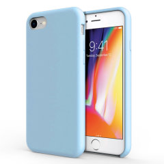 Coque iPhone 8 / 7 Olixar en silicone doux – Bleu pastel