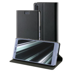 This officially licensed black standing book case by Roxfit houses the Sony Xperia L3 within a form-fitting frame, which includes an ultra-high quality protective shell and a super-slim PU front flap. Also comes with a handy horizontal stand function.
