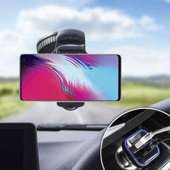 Support voiture Samsung Galaxy S10 5G & chargeur Olixar DriveTime