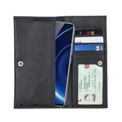 Olixar Primo Genuine Leather Vivo iQOO Wallet Case - Black