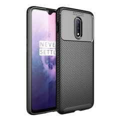 Olixar Carbon Fibre OnePlus 7 Case - Black