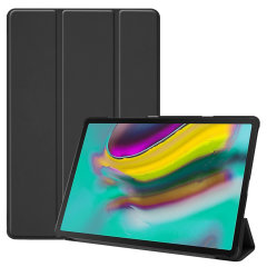 Olixar Leather-Style Galaxy Tab S5e Stand Case - Black