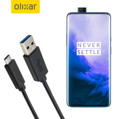 Olixar USB-C OnePlus 7 Pro 5G Charging Cable - Black 1m