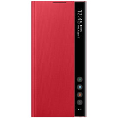 Offisiell Samsung Galaxy Note 10 Clear View Deksel - Rød