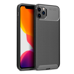 Olixar iPhone 11 Pro Max Carbon Fibre Skal - Svart