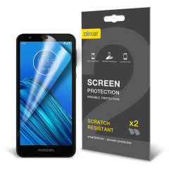 Olixar Motorola Moto E6 Film Screenprotector - 2 Eenheden