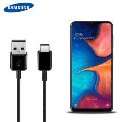 Official Samsung Galaxy A20e USB-C Charge & Sync Cable - Black - 1.5m