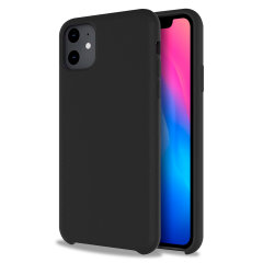 Coque iPhone 11 Olixar en silicone doux – Noir pastel