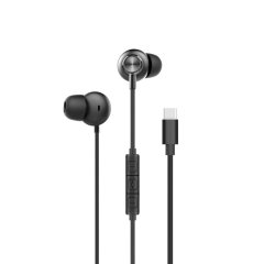 Auriculares Forever Music Soul Tipo-C para Note 10 - Negro