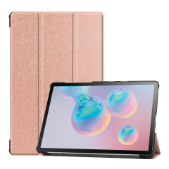 Olixar Leather-Style Samsung Tab S6 Stand Case - Rose Gold