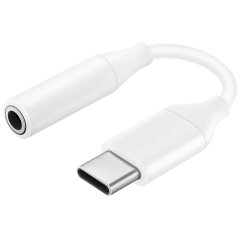 Official Samsung S10 Lite USB-C To 3.5mm Audio Aux Adapter - White