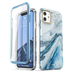 i-Blason Cosmo iPhone 11 Slim Case & Screen Protector - Marble Blue