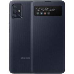 Housse officielle Samsung Galaxy A71 S-View Flip Cover – Noir