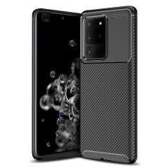Olixar Carbon Fibre Samsung Galaxy S20 Ultra Case - Black