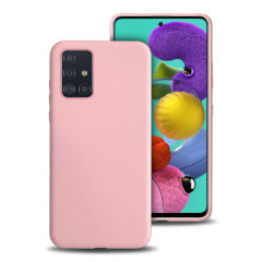 Olixar Samsung Galaxy A71 Skal mjukt silikon - Pastel Pink