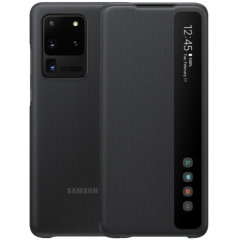 Offizielle Clear View Cover Samsung Galaxy S20 Ultra Tasche – Schwarz