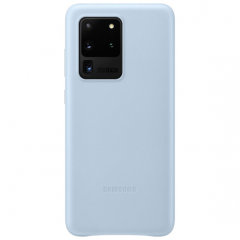 Coque Officielle Samsung Galaxy S20 Ultra Leather Cover – Bleu ciel