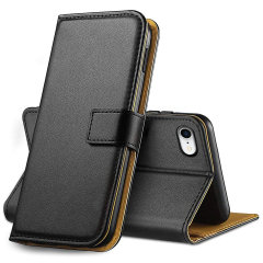 Genuine Leather iPhone 7 / 8 Wallet Case - Black