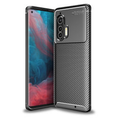 Olixar Carbon Fibre Motorola Edge Plus Case - Black