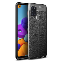 Olixar Attache Samsung Galaxy A21s Leather-Style Protective Case Black