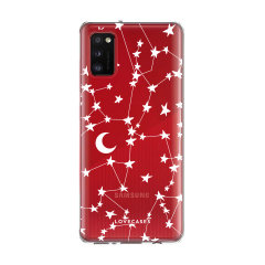LoveCases Samsung Galaxy A41 Gel Case - White Stars And Moons