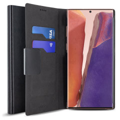 Olixar Leather-Style Samsung Galaxy Note 20 Wallet Stand Case - Black