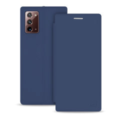 Olixar Soft Silicone Samsung Note 20 Wallet Case - Midnight Blue