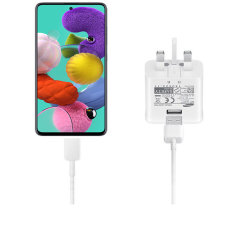 Official Samsung Galaxy A51 Fast Charger & USB-C Cable - White