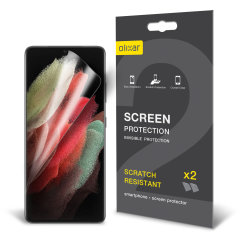 Olixar Samsung Galaxy S21 Ultra Film Screen Protectors - 2 Pack