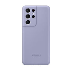 Official Samsung Violet Silicone Cover Case - For Samsung Galaxy S21 Ultra