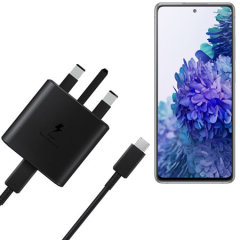 Official Samsung S20 FE 45W Fast Wall Charger & USB-C to C 1m Cable