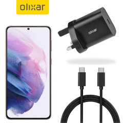 Olixar 20W PD Fast Wall Charger & 1.5m USB-C to C Cable - For Samsung Galaxy S21