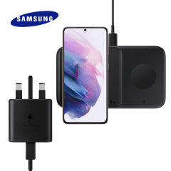 Official Samsung S21 Duo 2 9W Charging Pad & UK Plug - Black