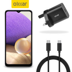Olixar Samsung A32 5G 18W USB-C PD Fast Charger & 1.5m USB-C Cable