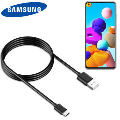 Official Samsung Galaxy A21 USB-C Charge & Sync Cable - 1.2m - Black