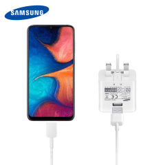 Official Samsung Galaxy A22 Fast Charger & USB-C Cable - White