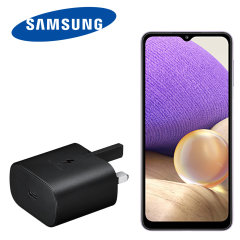 Official Samsung Galaxy A32 25W PD USB-C Charger - Black