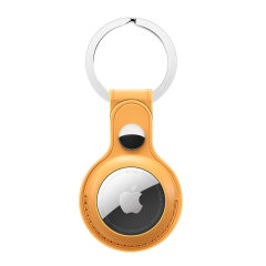 Olixar Apple AirTags Leather-Style Protective Keyring - Tan
