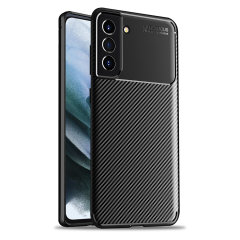Olixar Carbon Fibre Protective Black Case - For Samsung Galaxy S21 FE